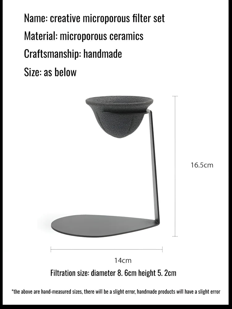 Microporous filter tea strainer Ceramic Tea Strainer, Multifunctional Coffee Filter Cup, Microporous, Reusable, Ceramic Filter