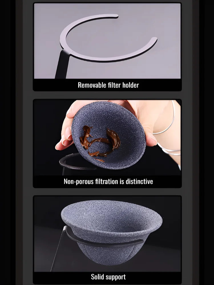 Microporous filter tea strainer Ceramic Tea Strainer, Multifunctional Coffee Filter Cup, Microporous, Reusable, Ceramic Filter