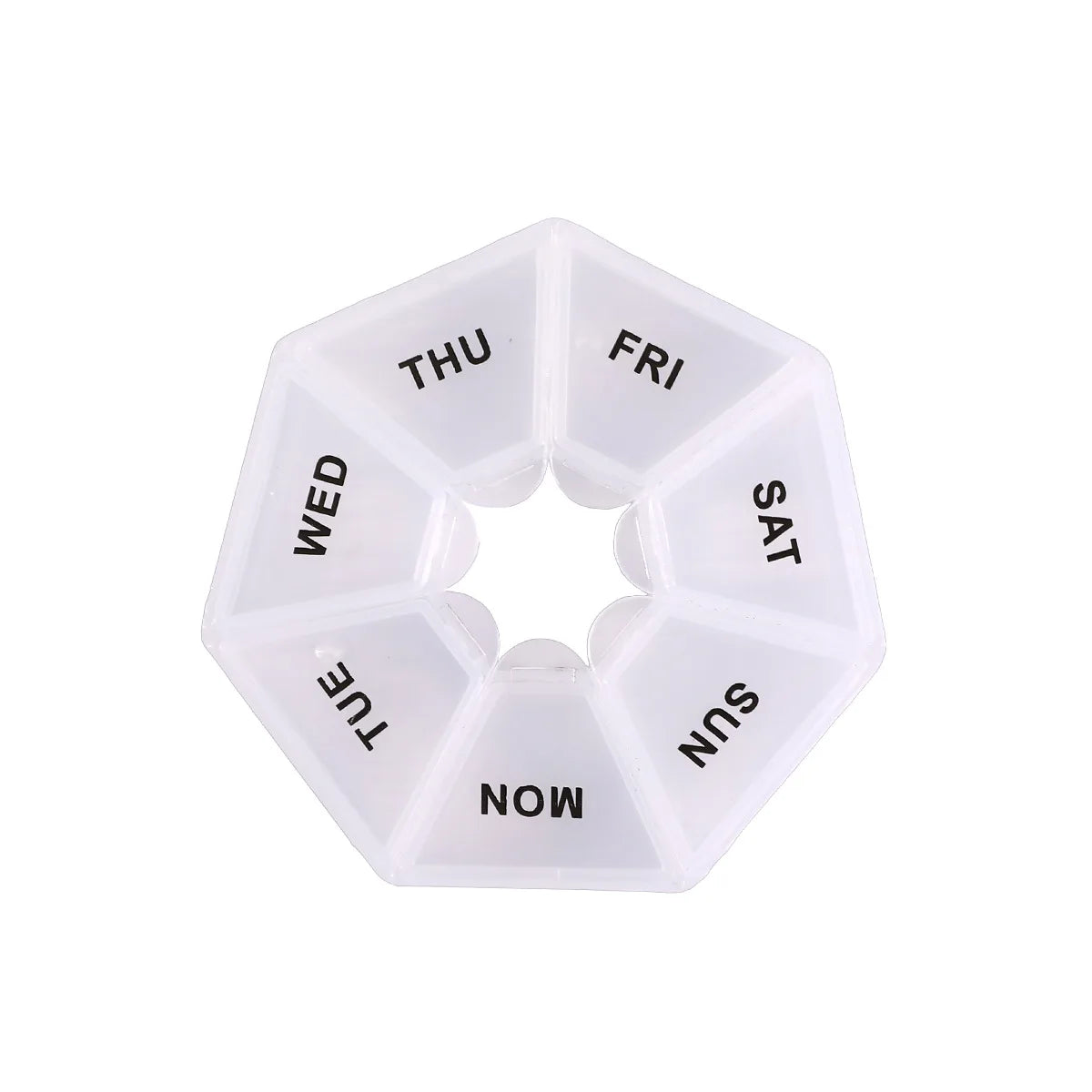 7 Compartments Weekly Pill Organizer Portable Plastic Mini 7 Day Medicine Box Small Pill Case Bulk