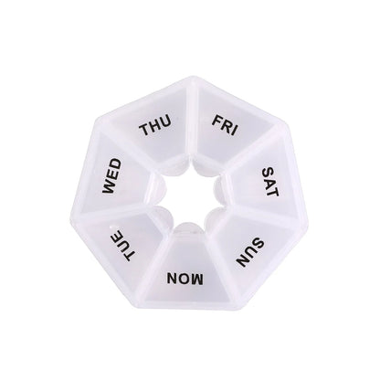 7 Compartments Weekly Pill Organizer Portable Plastic Mini 7 Day Medicine Box Small Pill Case Bulk