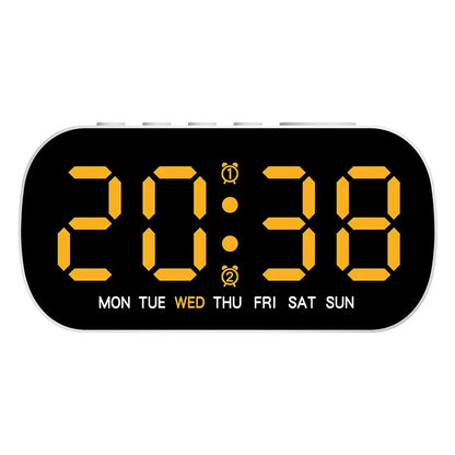 Digital Alarm Clock USB Powered Temperature Date Week Dual Alarm Night Mode Snooze Clock 5 Levels of Brightness 12/24H LED Clock