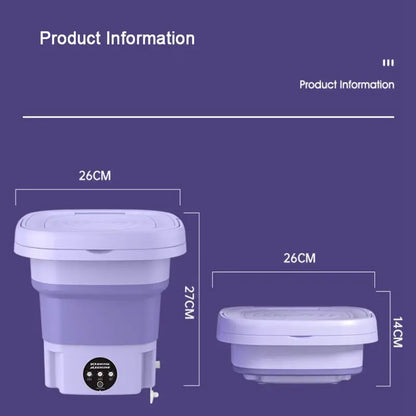 8L Mini Foldable Washing Machine Household Clothes Socks Underwear Cleaning Washer Travel Washing Machine With Spinning Dry