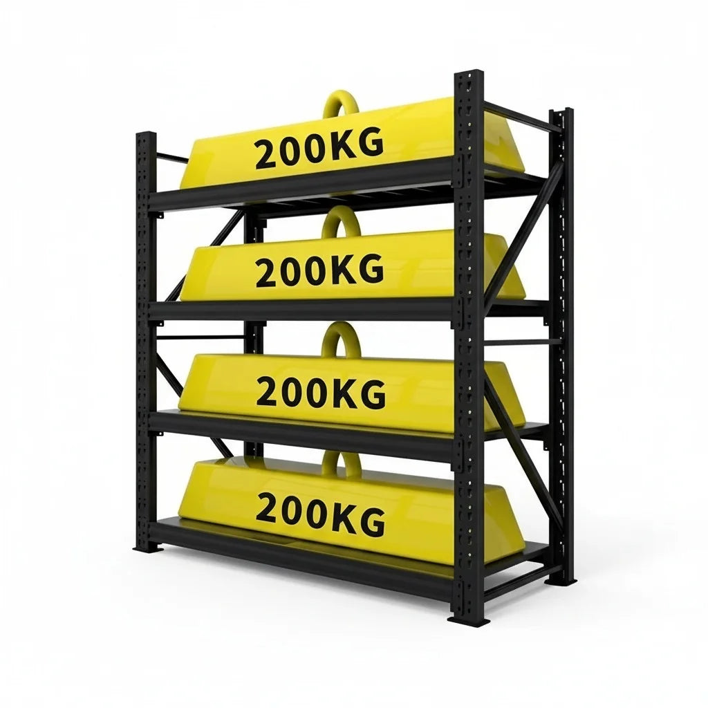 Heavy-Duty Storage Rack, 3 4 5 Tier Adjustable Warehouse Shelving, Detachable Industrial Storage Shelves for Hotel Linen Rooms