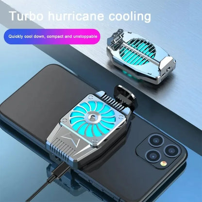 Semiconductor Phone Cooler Fast Cooling Radiator with Fan Low Noise For iPhone Android Gaming Live Streaming Mobile Phone Heat