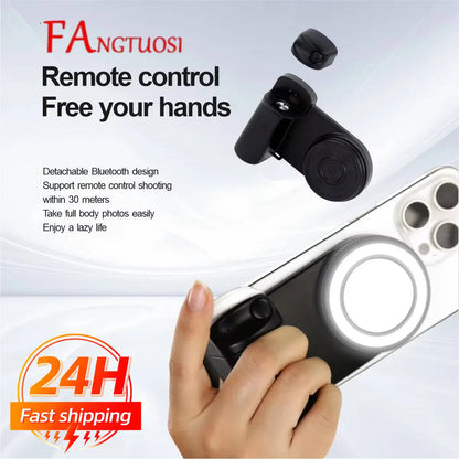 2026 MagSafe Smartphone Camera Shutter Grip Bluetooth Selfie Handle Camera Photo Stabilizer with Fill Light for Iphone Android