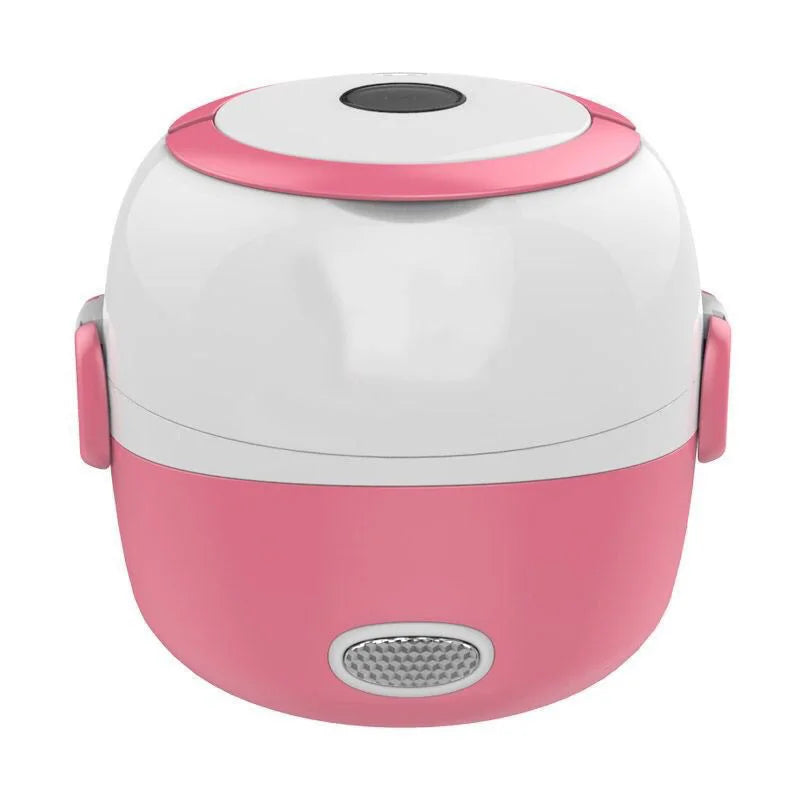 2026 New Electric Lunch Box,3 Layers 2L Portable Electric Heating Bento Lunch Box Rice Cooker,110V 200W,Stainless Steel+PP