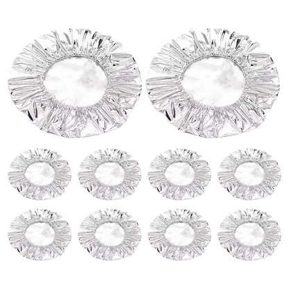 Reusable Aluminum Foil Food Covers Elastic Bowl Covers Fits Various Dish Shapes for Home Dining Parties Outdoor Picnics