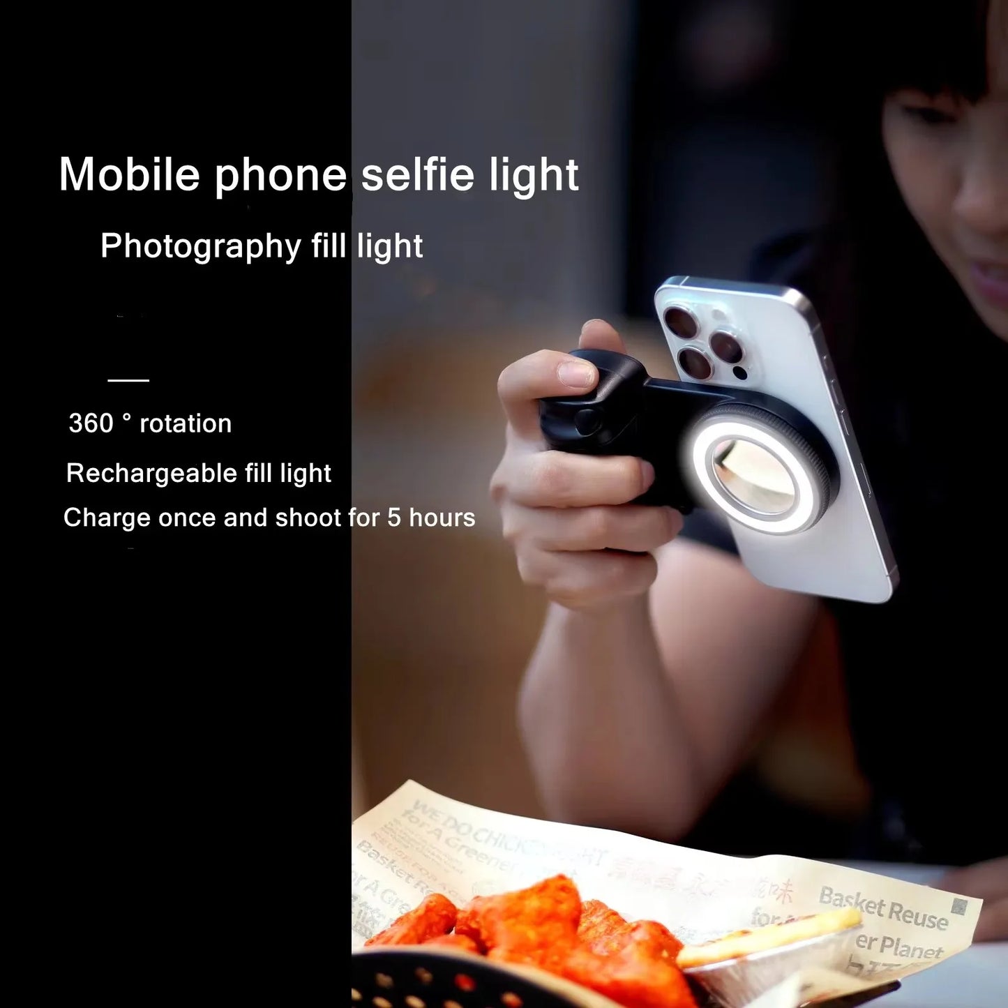 2026 MagSafe Smartphone Camera Shutter Grip Bluetooth Selfie Handle Camera Photo Stabilizer with Fill Light for Iphone Android