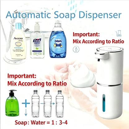 Automatic Liquid/Foma Soap Dispenser, Touchless Electric Dispenser, USB Rechargeable with Infrared Sensor for Bathroom,Kitchen