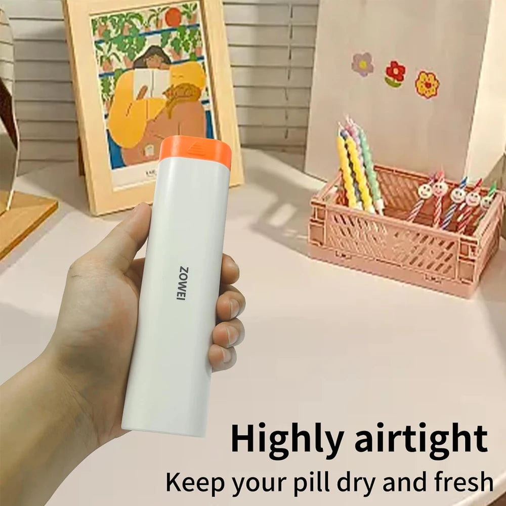 1pcs  Cute Weekly Pill Organizer 7-Day Daily Travel Pill Box Holder for Vitamins Medicines Supplements - Compact Size