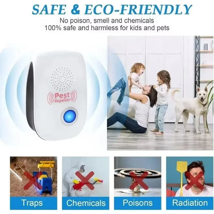 Safe Ultrasonic Pest Repeller Electronic Mouse Cockroach Mosquito Insect Repellent Effective Pest Control Exterminator Essential