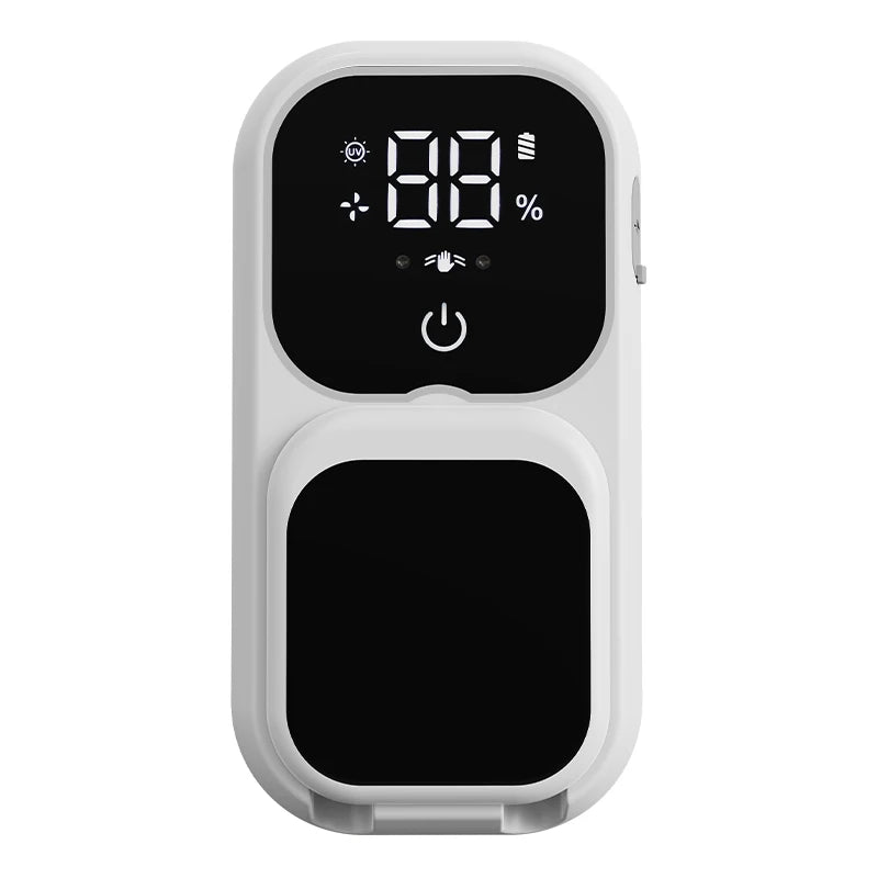 Mini Dual Toothbrush UV Steriliser, Portable Rechargeable Disinfector with Sensor Switch & Charging Display