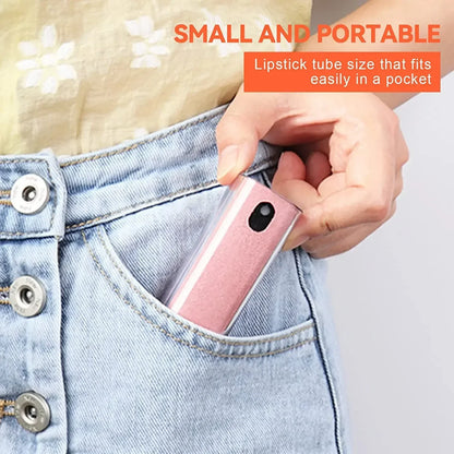2 in 1 Mini Screen Cleaner Spray Bottle Portable Reusable Mobile Phone Tablet PC Laptop Screen Dust Remover Microfiber Cleaners