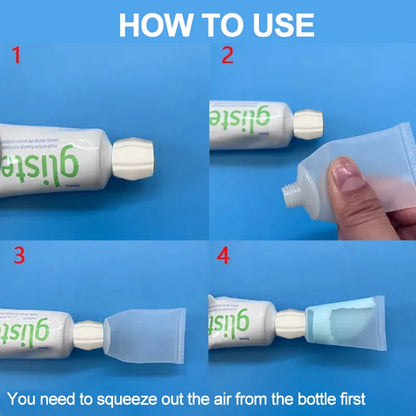 Toothpaste Squeezer Adapter,No-Spill Tube Roller for Travel, Home, Bathroom Organizer Toothpaste Saver Tool Toothpaste Dispenser