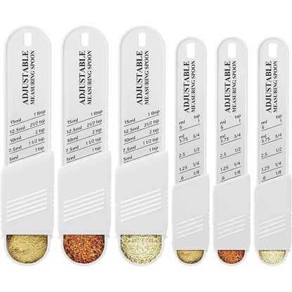Adjustable Measuring Spoon Plastic Measuring Spoons Set with Adjustable Scale Kitchen Baking Tablespoon and Teaspoon Set JT576