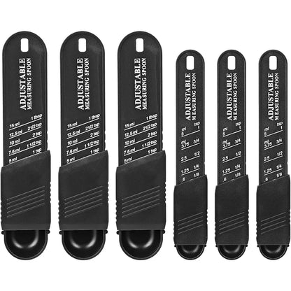 Adjustable Measuring Spoon Plastic Measuring Spoons Set with Adjustable Scale Kitchen Baking Tablespoon and Teaspoon Set JT576