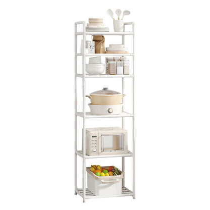 6 Tier Metal Storage Shelf Multi-Function Utility Shelf Heavy Duty Shelving Unit Pantry Shelves for Kitchen Bathroom Laundry