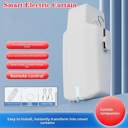 Smart Electric Curtain Robot Track Motor Remote Control Home Electric Drive Track Rod Automatic Curtain Opener Curtain Motor