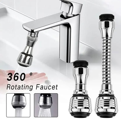 360° Rotatable Faucet Extender Dual Mode Water Saving Spray Head, Universal Pressure Sprayer Faucet Filter for Kitchen Bathroom