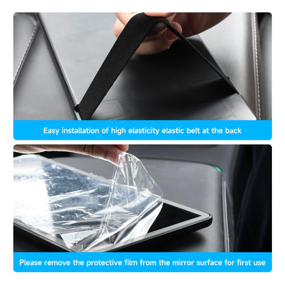 LED Car Makeup HD Mirror Sunshade Makeup Hanging Mirror Ultra Thin USB Charge Autom Cosmetic Mirror Touch Screen Dimmable Light