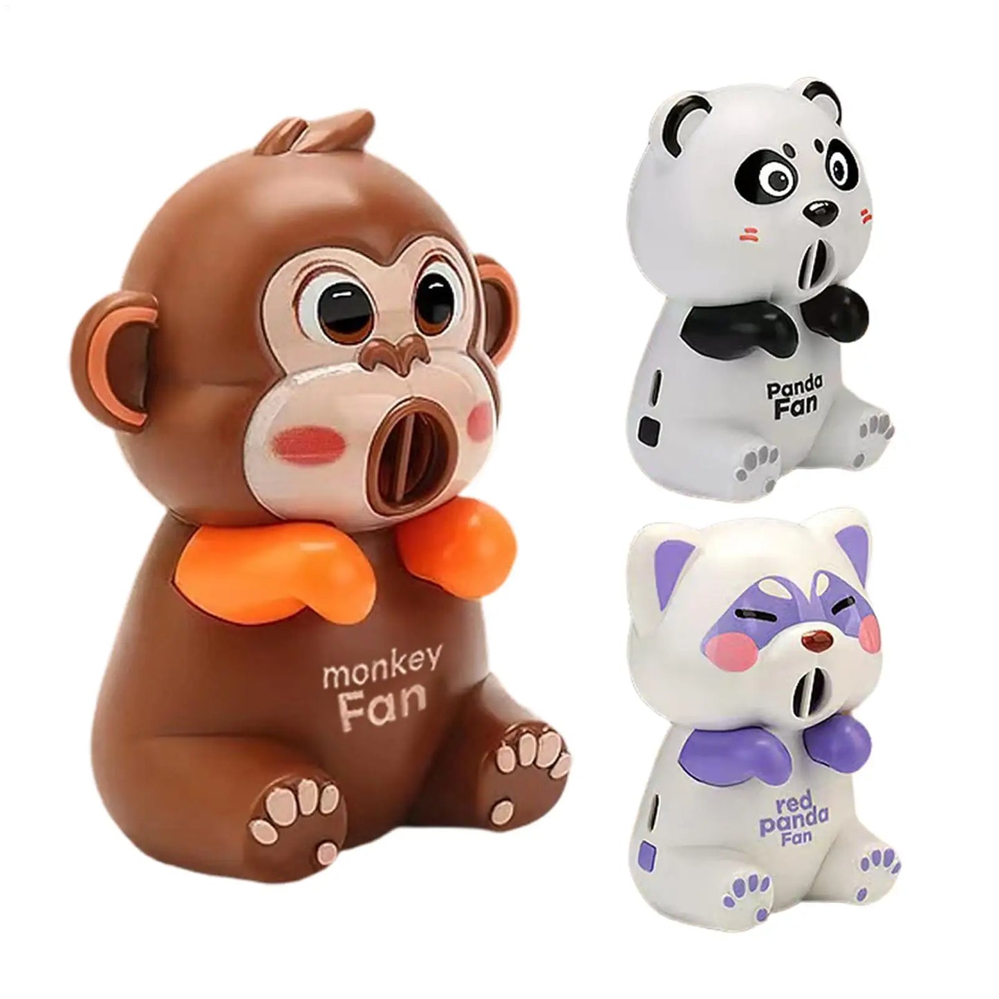 3 Speeds Cute Animal Mini Food Cooling Fan USB Rechargeable Portable Clip On Design Personal Food Fan Low Noise For Kids Aldult