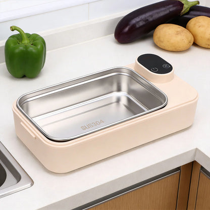 Electric Lunch Box 304 Stainless Steel Digital Display Quick Heated Lunch Box for Office Travel Lunch Box Quick Heated Lunch Box