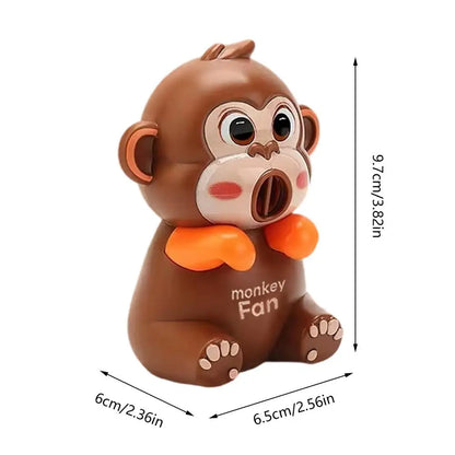 3 Speeds Cute Animal Mini Food Cooling Fan USB Rechargeable Portable Clip On Design Personal Food Fan Low Noise For Kids Aldult